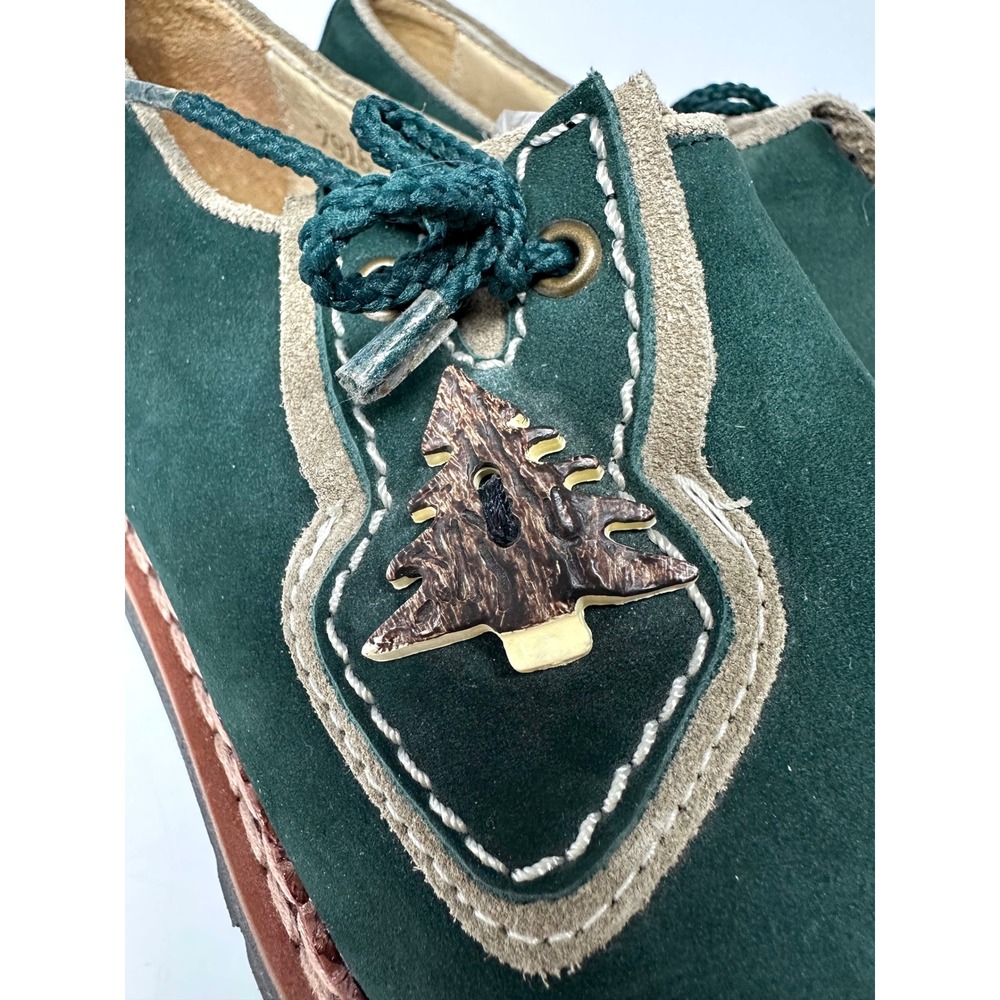 Almrausch Green Suede Tyrolean Shoes Austrian Haferlschuhe Women 6.5 US/4.5 UK - Picture 4 of 8